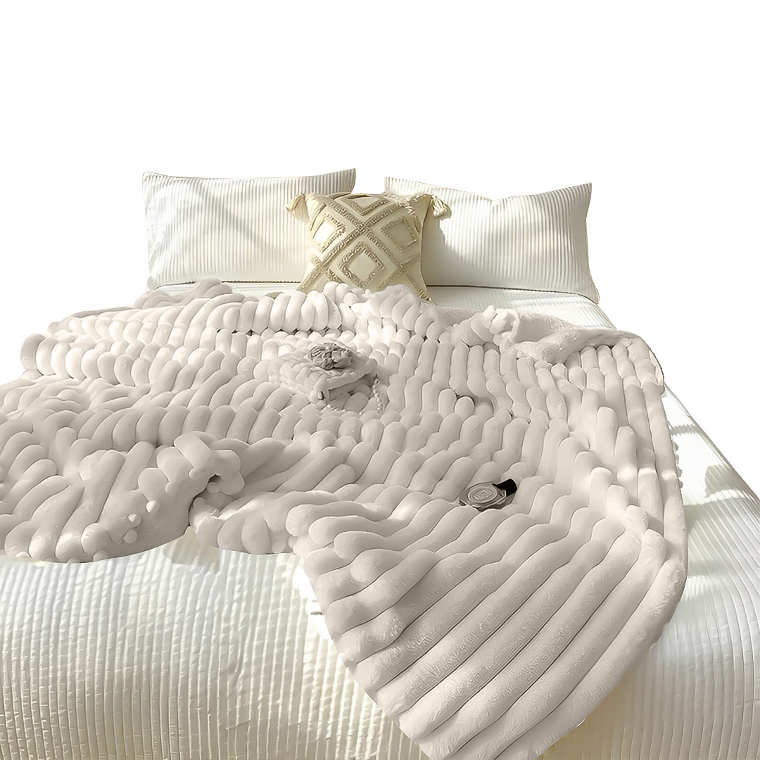 Soga 150X200Cm Throw Blanket Pearl White Premium Milk Velvet Luxuriously Soft Cozy Bedding, Home, Bed Linen, Throws And Blankets, Blankets, ,  - Nz Depot 1