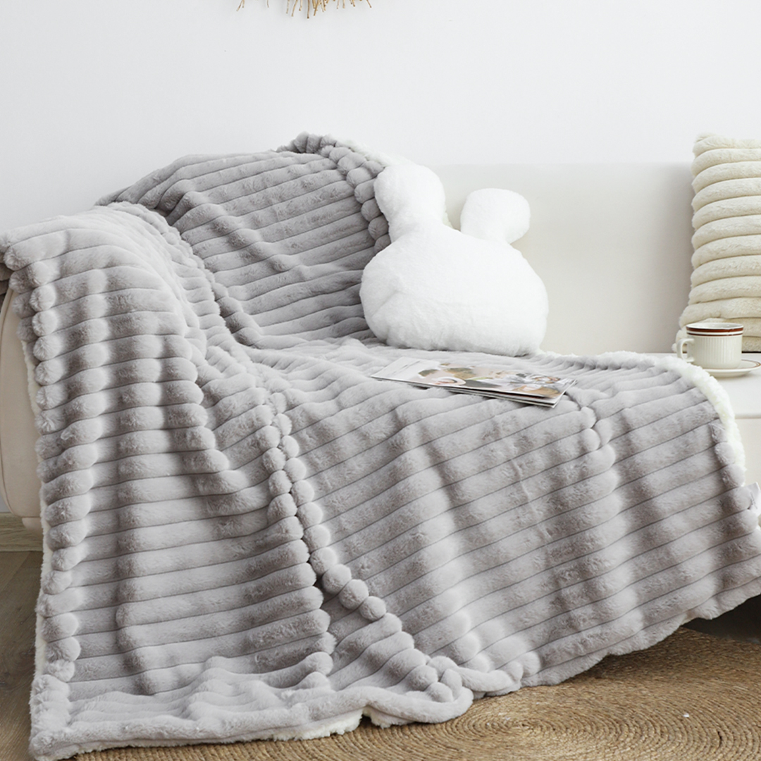 Soga 150X200Cm Throw Blanket Smoke Gray Premium Milk Velvet Luxuriously Soft Cozy Bedding, Home, Bed Linen, Throws And Blankets, Blankets, ,  - Nz Depot 6