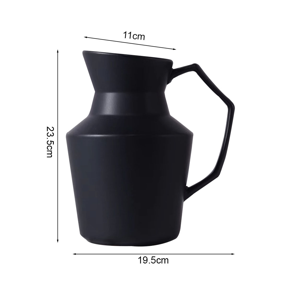 Soga 23.5Cmx19.5Cm Ornament Black Modern Ceramic Decorative Pitcher Vase With Handle For Home D?Cor, Home &Amp; Living, Home Decor, Indoor Pots, Planters And Plant Stands, , ,  - Nz Depot 5