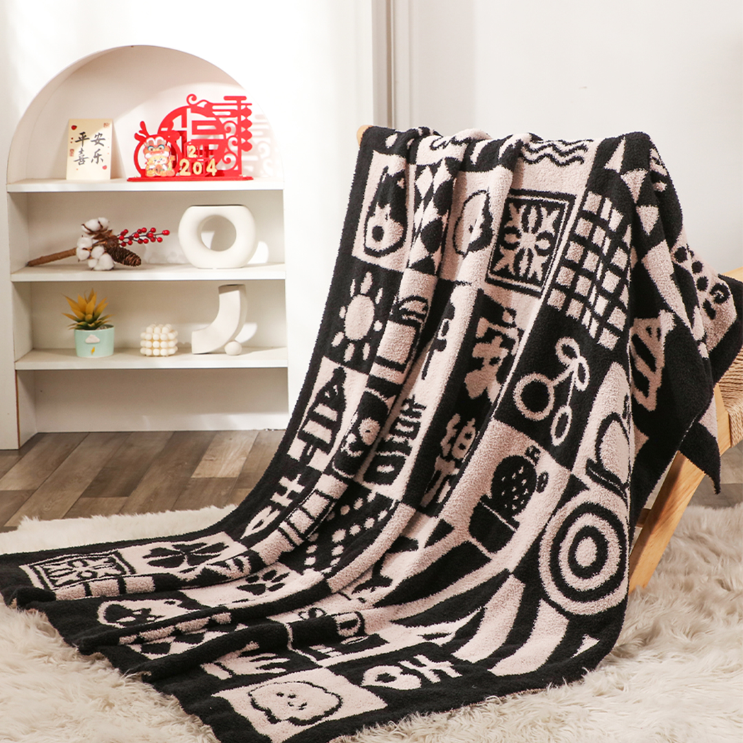 Soga 2X 130X160Cm Throw Blanket Black And White New Year Limited Edition Peace And Joy Plush Cozy, Home, Bed Linen, Throws And Blankets, Blankets, ,  - Nz Depot 6