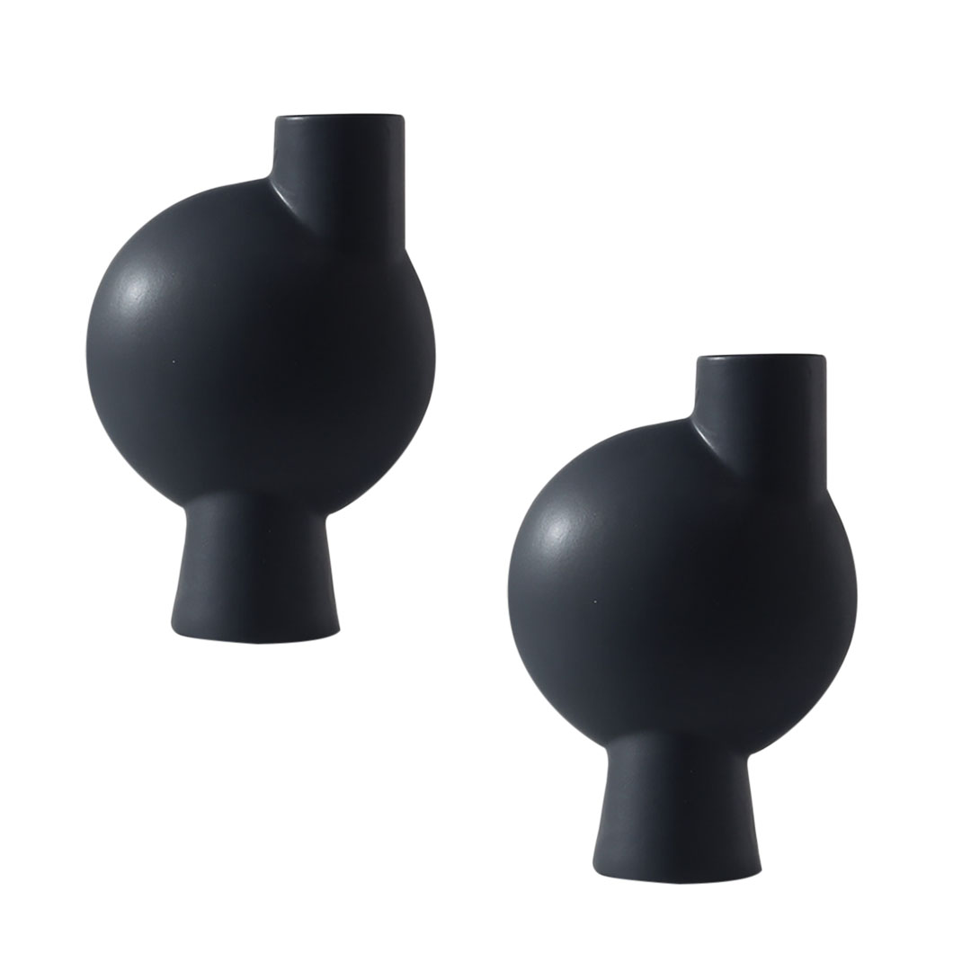 Soga 2X 17.8X26.7Cm Small Ornament A Modern Abstract Vase Decorative Object Unique Shape With Narrow Neck For Home Decor, Home &Amp; Living, Home Decor, Indoor Pots, Planters And Plant Stands, , ,  - Nz Depot 1