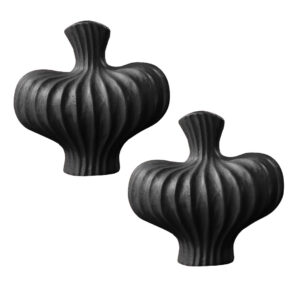 Soga 2X 25X24Cm Ornament Small Matte Black Vases Countertop Decoration Accessories Porch Crafts Home Decor Ornament2915X2 Nz Depot - Nz Depot