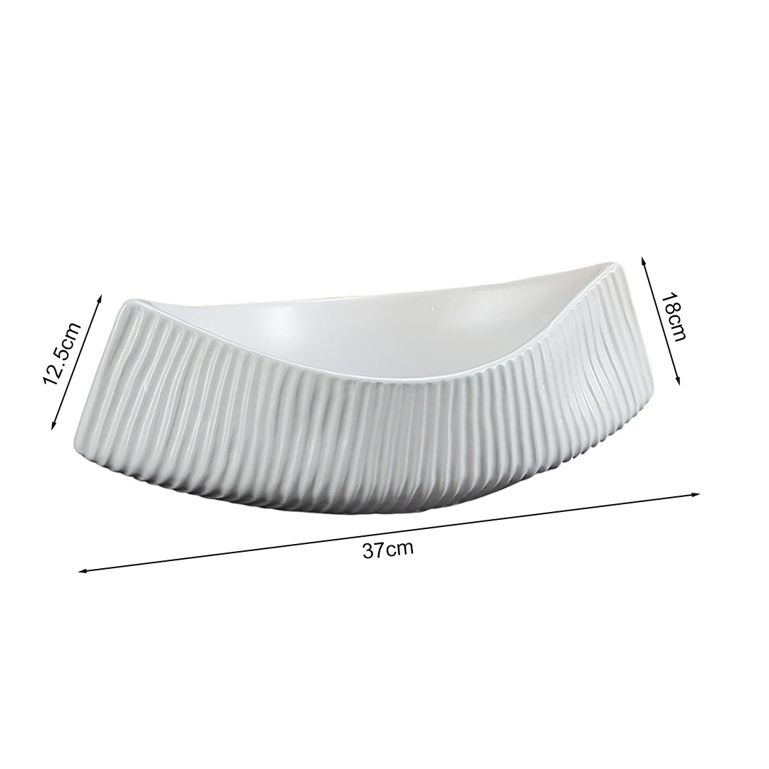 Soga 2X 37X12.5Cm Ornament Boat Shaped Plate Ceramic Food Decoration Serving Tray For Kitchenware, Home &Amp; Living, Home Decor, Indoor Pots, Planters And Plant Stands, , ,  - Nz Depot 5