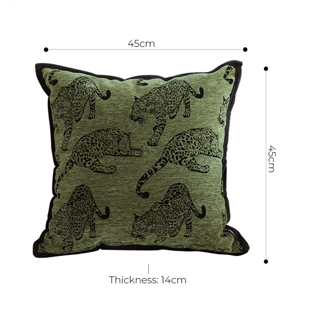 Soga 2X 40Cm Throw Pillow Green Leopard Square Retro Decorative Cushion For Living Room, Furniture, Living Room Furniture, Occasional Chairs, , ,  - Nz Depot 5