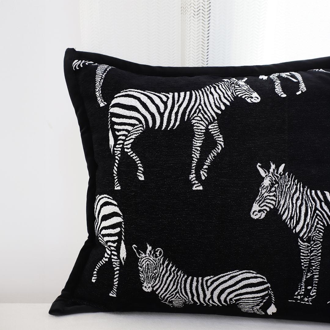 Soga 2X 45Cm Black Light Luxury Zebra Cushion Decorative Square Pillow Living Room Home Decor, Furniture, Living Room Furniture, Occasional Chairs, , ,  - Nz Depot 3