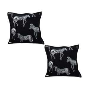 Soga 2X 45Cm Black Light Luxury Zebra Cushion Decorative Square Pillow Living Room Home Decor Frenchcushion290X2 Nz Depot - Nz Depot