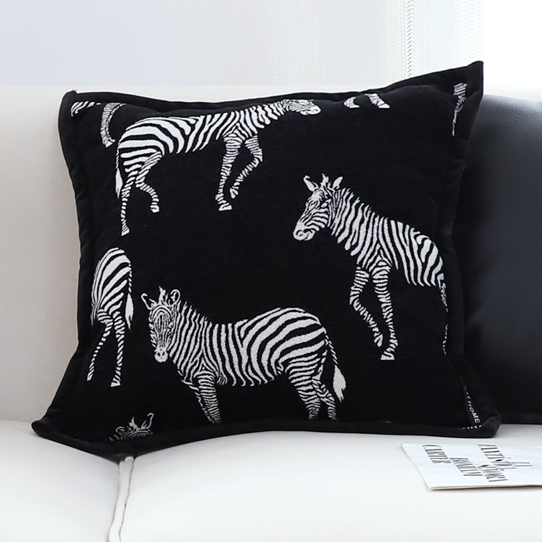 Soga 2X 45Cm Black Light Luxury Zebra Cushion Decorative Square Pillow Living Room Home Decor, Furniture, Living Room Furniture, Occasional Chairs, , ,  - Nz Depot 5