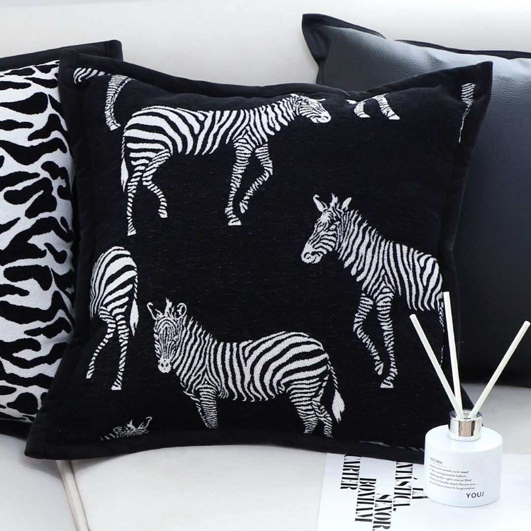 Soga 2X 45Cm Black Light Luxury Zebra Cushion Decorative Square Pillow Living Room Home Decor, Furniture, Living Room Furniture, Occasional Chairs, , ,  - Nz Depot 6