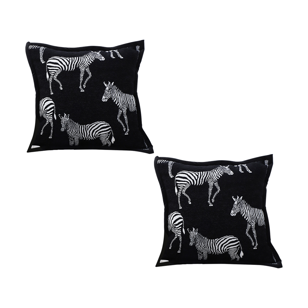 Soga 2X 45Cm Black Light Luxury Zebra Cushion Decorative Square Pillow Living Room Home Decor, Furniture, Living Room Furniture, Occasional Chairs, , ,  - Nz Depot 1