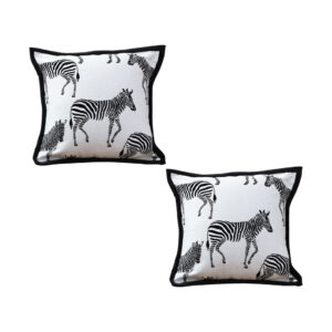 Soga 2X 45Cm Black And White Light Luxury Zebra Cushion Decorative Square Pillow Living Room Frenchcushion289X2 Nz Depot - Nz Depot