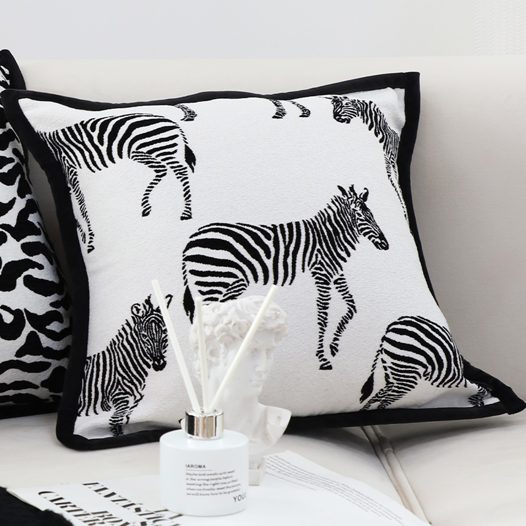 Soga 2X 45Cm Black And White Light Luxury Zebra Cushion Decorative Square Pillow Living Room, Furniture, Living Room Furniture, Occasional Chairs, , ,  - Nz Depot 5