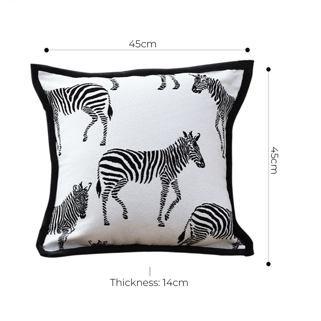 Soga 2X 45Cm Black And White Light Luxury Zebra Cushion Decorative Square Pillow Living Room, Furniture, Living Room Furniture, Occasional Chairs, , ,  - Nz Depot 7