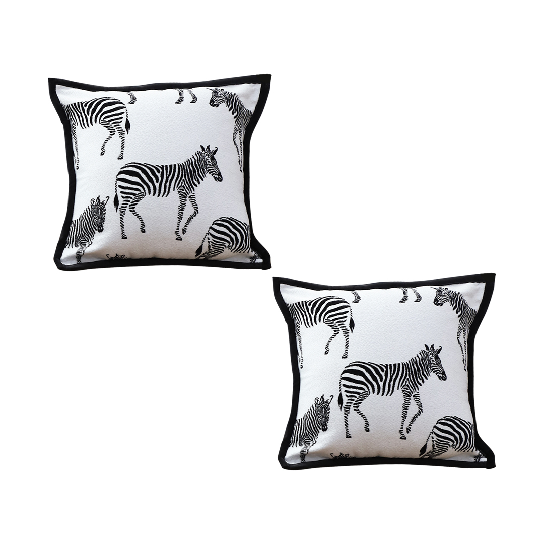 Soga 2X 45Cm Black And White Light Luxury Zebra Cushion Decorative Square Pillow Living Room, Furniture, Living Room Furniture, Occasional Chairs, , ,  - Nz Depot 1