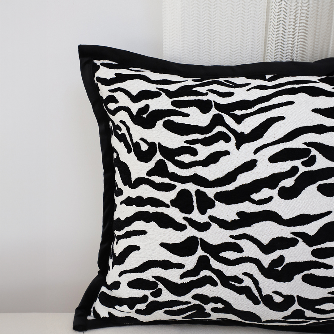 Soga 2X 45Cm Black And White Luxury Cushion Light Mottled Texture Decorative Square Pillow Living Room, Furniture, Living Room Furniture, Occasional Chairs, , ,  - Nz Depot 4