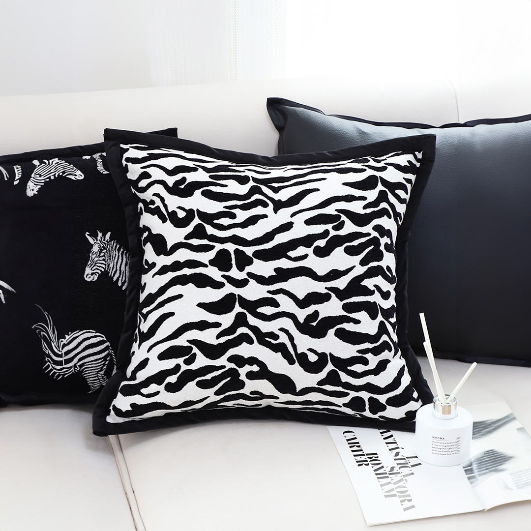 Soga 2X 45Cm Black And White Luxury Cushion Light Mottled Texture Decorative Square Pillow Living Room, Furniture, Living Room Furniture, Occasional Chairs, , ,  - Nz Depot 5