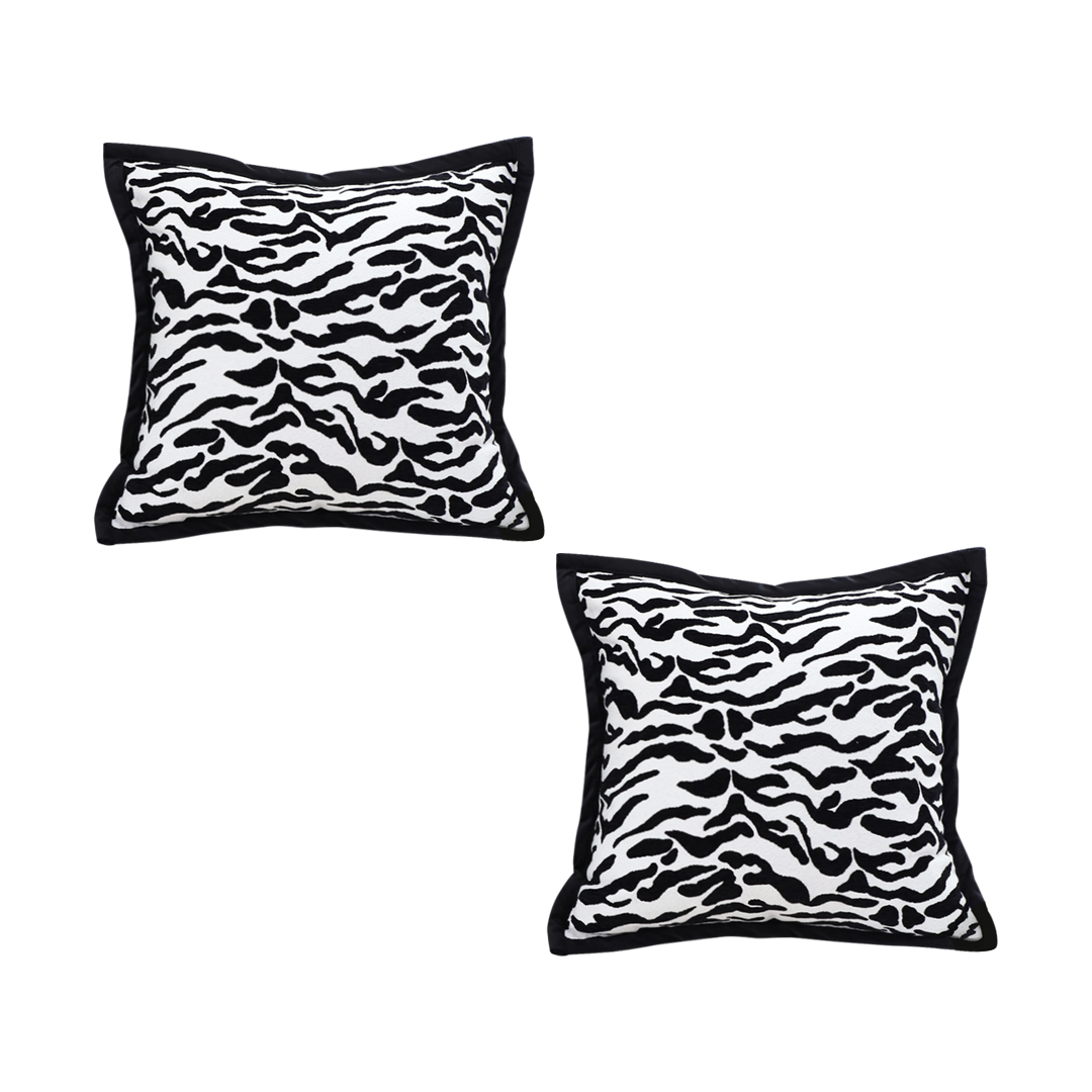 Soga 2X 45Cm Black And White Luxury Cushion Light Mottled Texture Decorative Square Pillow Living Room, Furniture, Living Room Furniture, Occasional Chairs, , ,  - Nz Depot 1