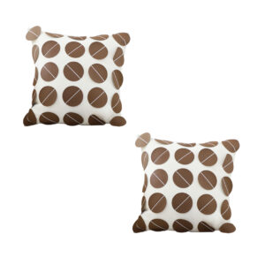 Soga 2X 45Cm Brown Leather Square Pillow With 3D Circle Pattern Decorative Cushion For Living Room Frenchcushion285X2 Nz Depot - Nz Depot