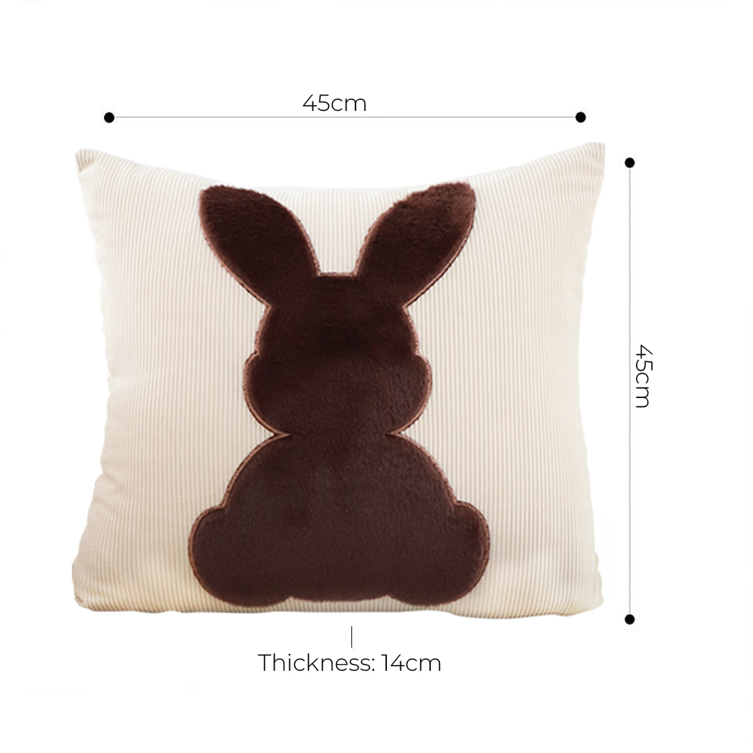 Soga 2X 45Cm Throw Pillow Light Tan Square Cushion With Soft Coffee Bunny Design Decorative Home Decor, Furniture, Living Room Furniture, Occasional Chairs, , ,  - Nz Depot 7