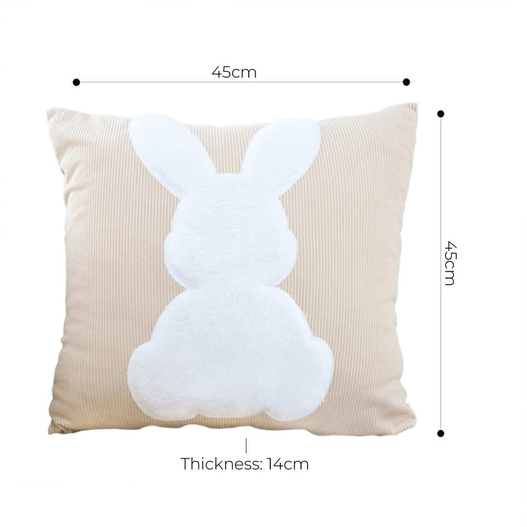 Soga 2X 45Cm Throw Pillow Light Tan Square Cushion With Soft White Rabbit Design Decorative Home Decor, Furniture, Living Room Furniture, Occasional Chairs, , ,  - Nz Depot 7