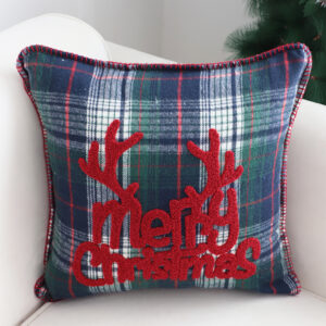 SOGA 2X 45cm Throw Pillow Multicolor Christmas Plaid with Antler Design for Festive Holiday Square Cushion Home Decor, Furniture, Living Room Furniture, Occasional Chairs, , ,  - NZ DEPOT 2