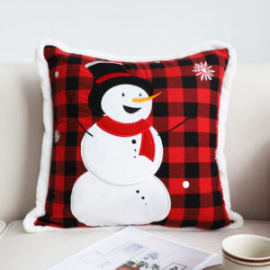 SOGA 2X 45cm Throw Pillow Red Christmas Snowman Square Cushion for Festive Holiday Winter Home Decor, Furniture, Living Room Furniture, Occasional Chairs, , ,  - NZ DEPOT 2