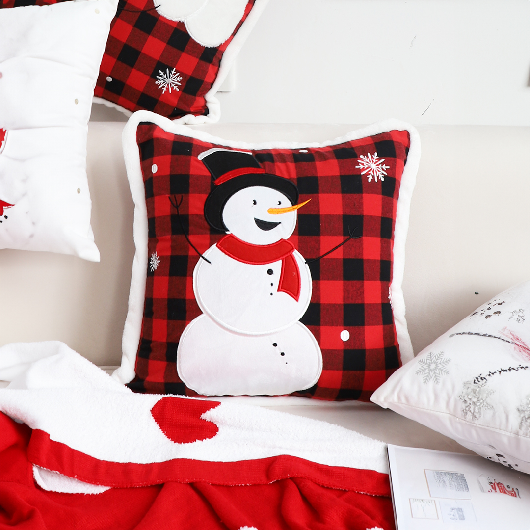 Soga 2X 45Cm Throw Pillow Red Christmas Snowman Square Cushion For Festive Holiday Winter Home Decor, Furniture, Living Room Furniture, Occasional Chairs, , ,  - Nz Depot 4