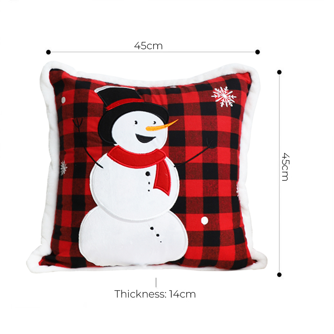 Soga 2X 45Cm Throw Pillow Red Christmas Snowman Square Cushion For Festive Holiday Winter Home Decor, Furniture, Living Room Furniture, Occasional Chairs, , ,  - Nz Depot 6