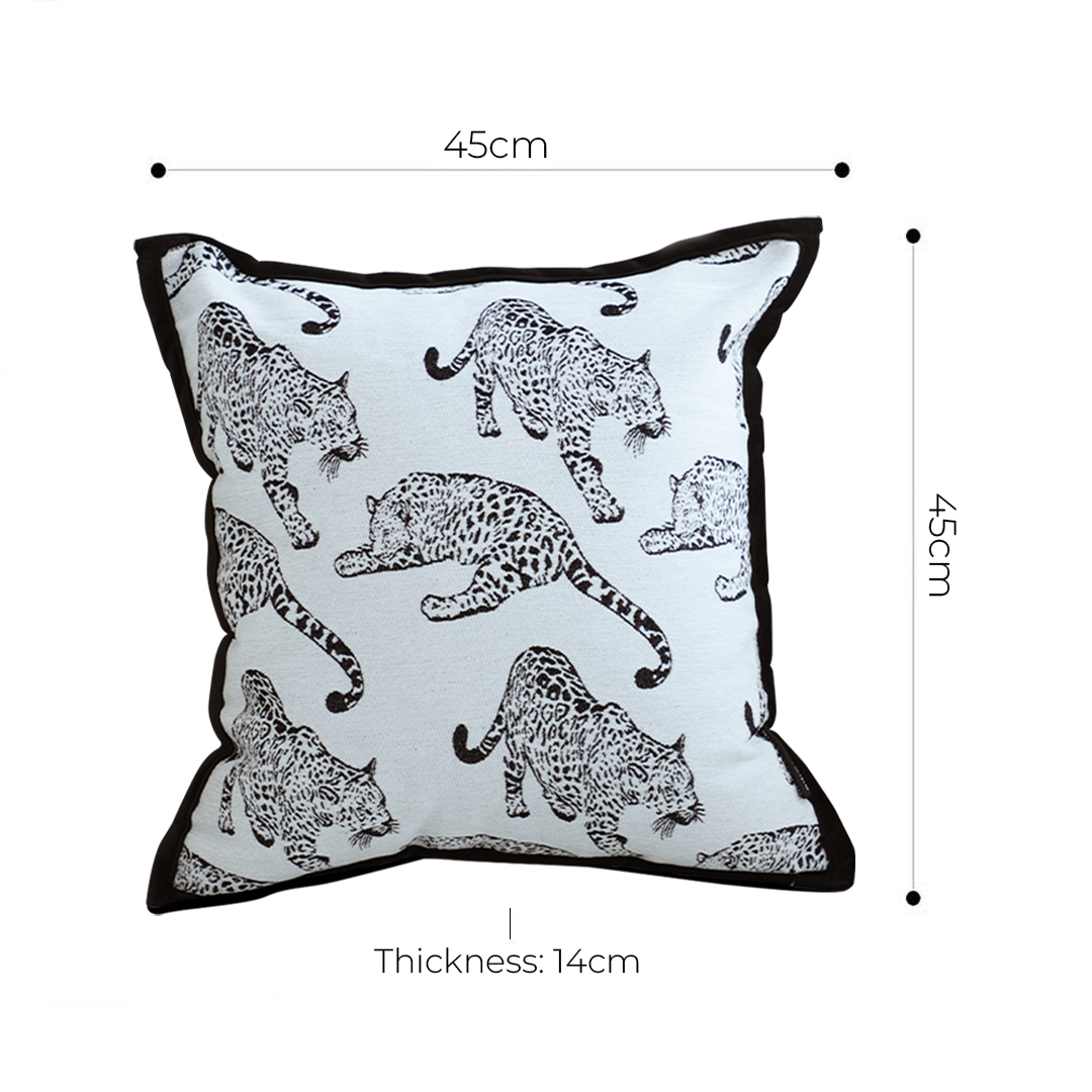 Soga 2X 45Cm Throw Pillow White &Amp; Black Leopard Light Luxury Decorative Cushion For Living Room, Furniture, Living Room Furniture, Occasional Chairs, , ,  - Nz Depot 5