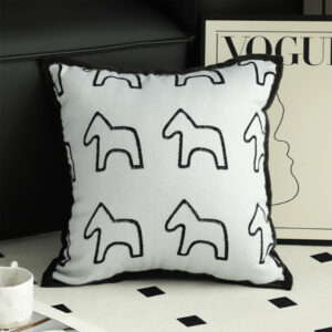 SOGA 2X 45cm Throw Pillow White Teddy Fleece Square Pony Design Decorative Cushion for Living Room, Furniture, Living Room Furniture, Occasional Chairs, , ,  - NZ DEPOT 2