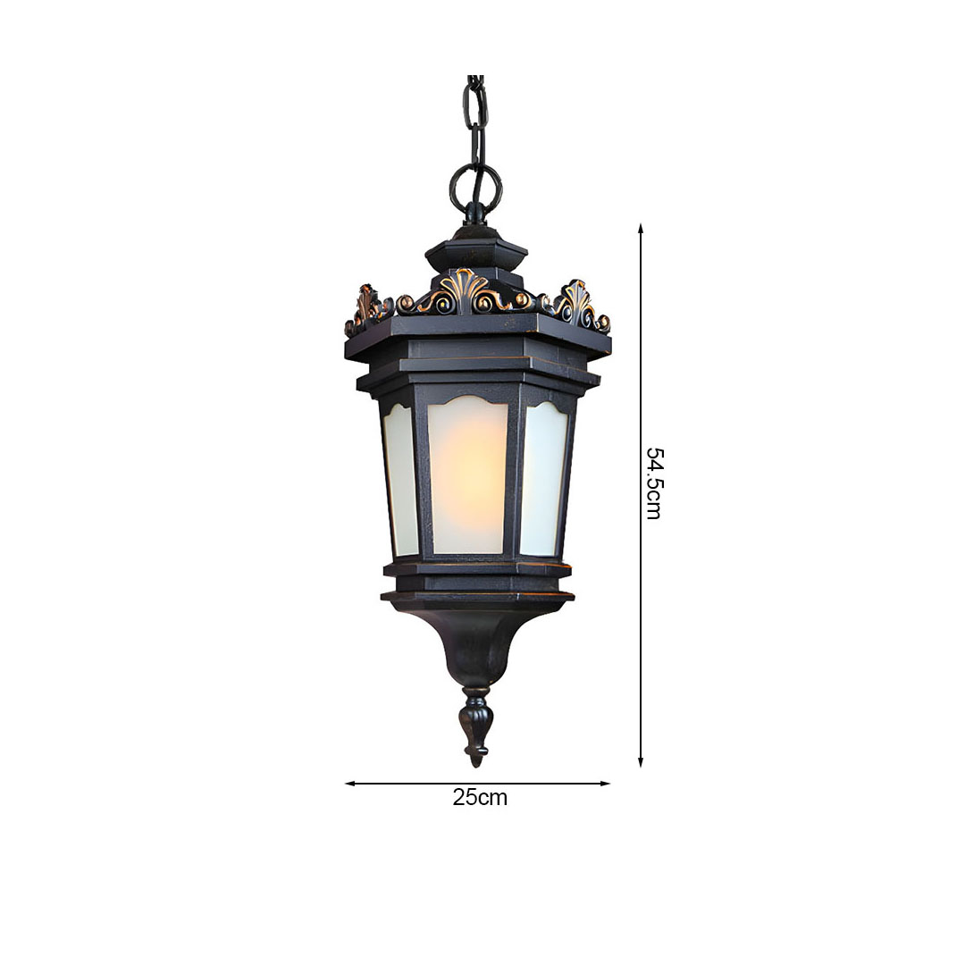 Soga 2X 54.5Cm Vintage Lamp Elegant Aluminum &Amp; Glass Lantern Chandelier, Home &Amp; Living, Lighting, Indoor Lights, Lamps, ,  - Nz Depot 5