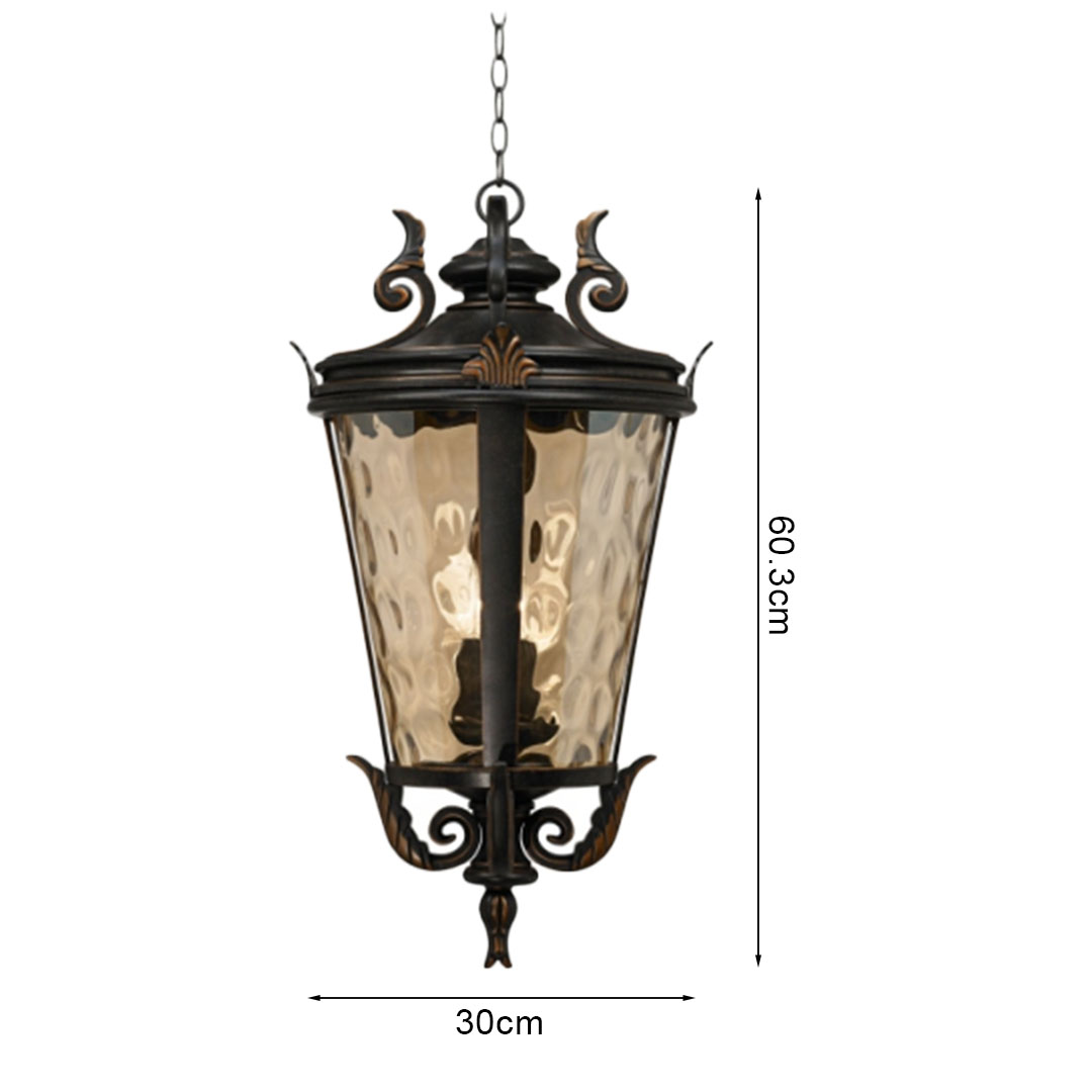 Soga 2X 60.3Cm Vintage Aluminum &Amp; Glass Lantern Elegant Chandelier Style, Home &Amp; Living, Lighting, Indoor Lights, Lamps, ,  - Nz Depot 4