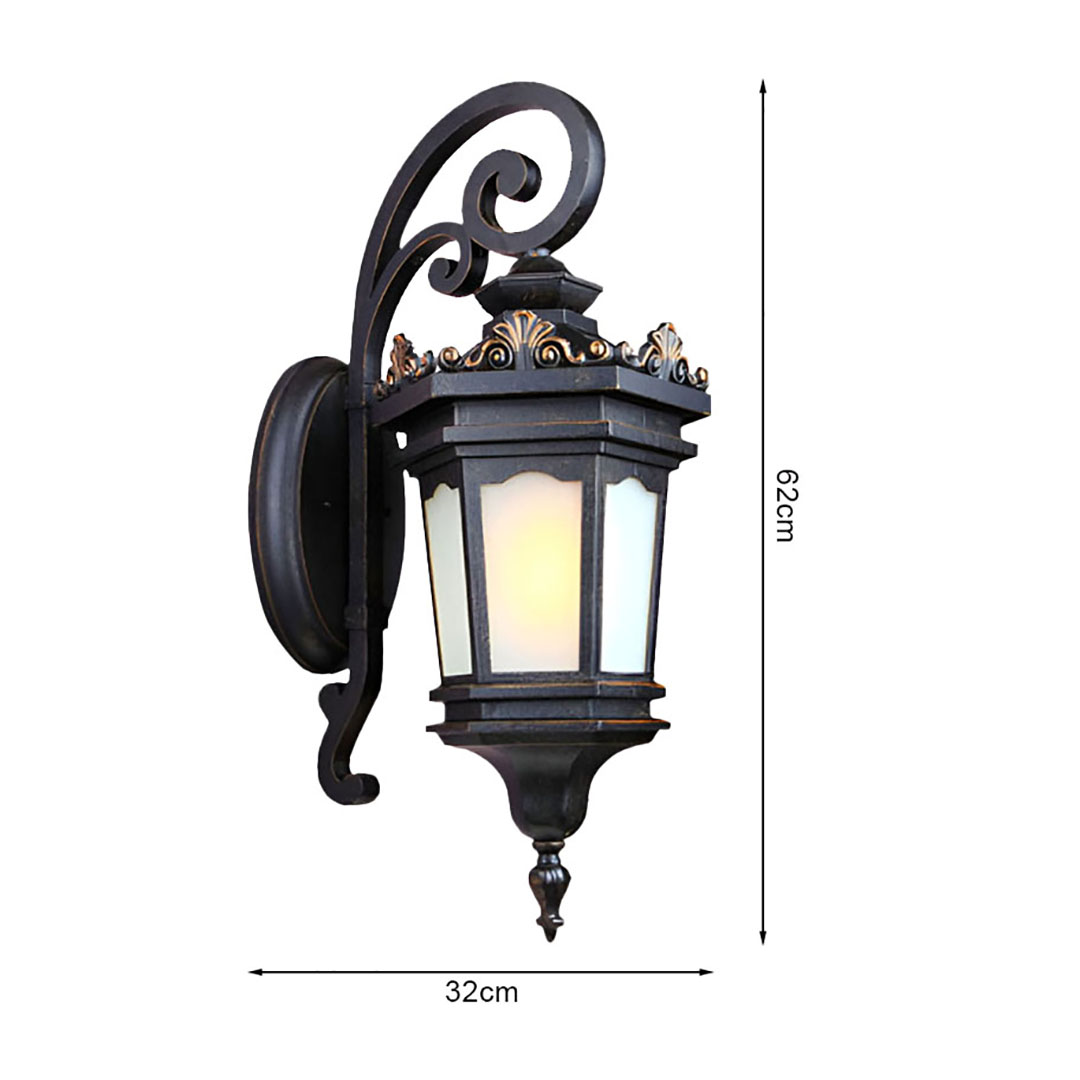 Soga 2X 62Cm Vintage Lantern Wall Light Elegant Aluminum &Amp; Glass Design, Home &Amp; Living, Lighting, Indoor Lights, Lamps, ,  - Nz Depot 4