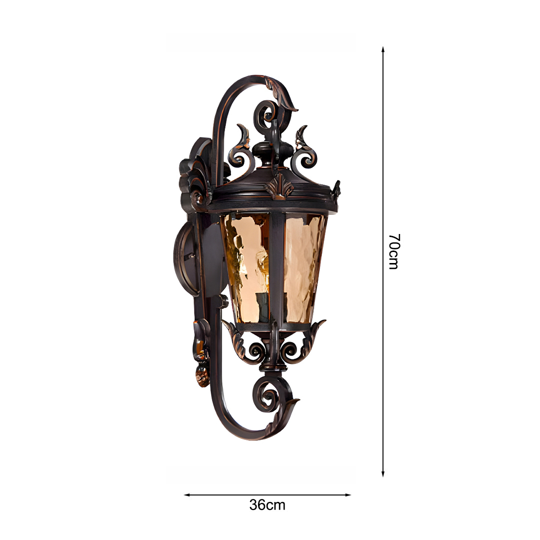 Vintage Lantern 2X 70cm Aluminum & Glass Wall Light Classic Lantern Design Elegant Outdoor Antique Inspired Wall Lamp, Home & Living, Lighting, Indoor Lights, Lamps, ,  - NZ DEPOT 4