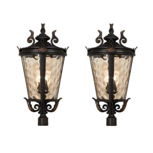 Vintage Lantern 2X 71.2cm Wall Lamp Modern Aluminum & Glass Wall Light Classic Outdoor Sconce Decorative Exterior Lighting, Home & Living, Lighting, Indoor Lights, Lamps, ,  - NZ DEPOT 1