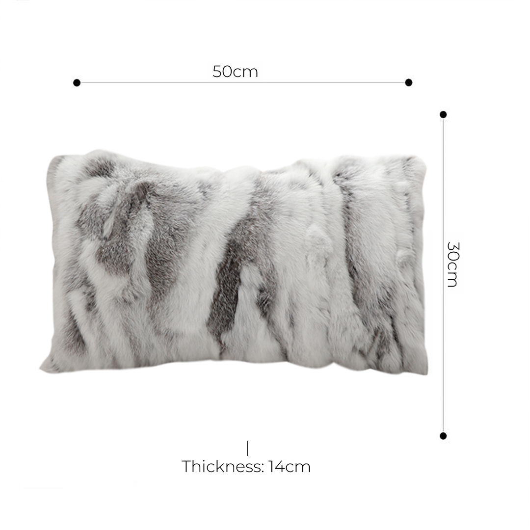 Soga 30Cm Throw Pillow Floral Gray Rabbit Fur Lumbar Warm Cozy Decorative Cushion Home Decor, Furniture, Living Room Furniture, Occasional Chairs, , ,  - Nz Depot 5