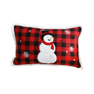 Soga 30Cm Throw Pillow Red Christmas Snowman Lumbar Cushion For Festive Holiday Winter Home Decor Frenchcushion274 Nz Depot - Nz Depot