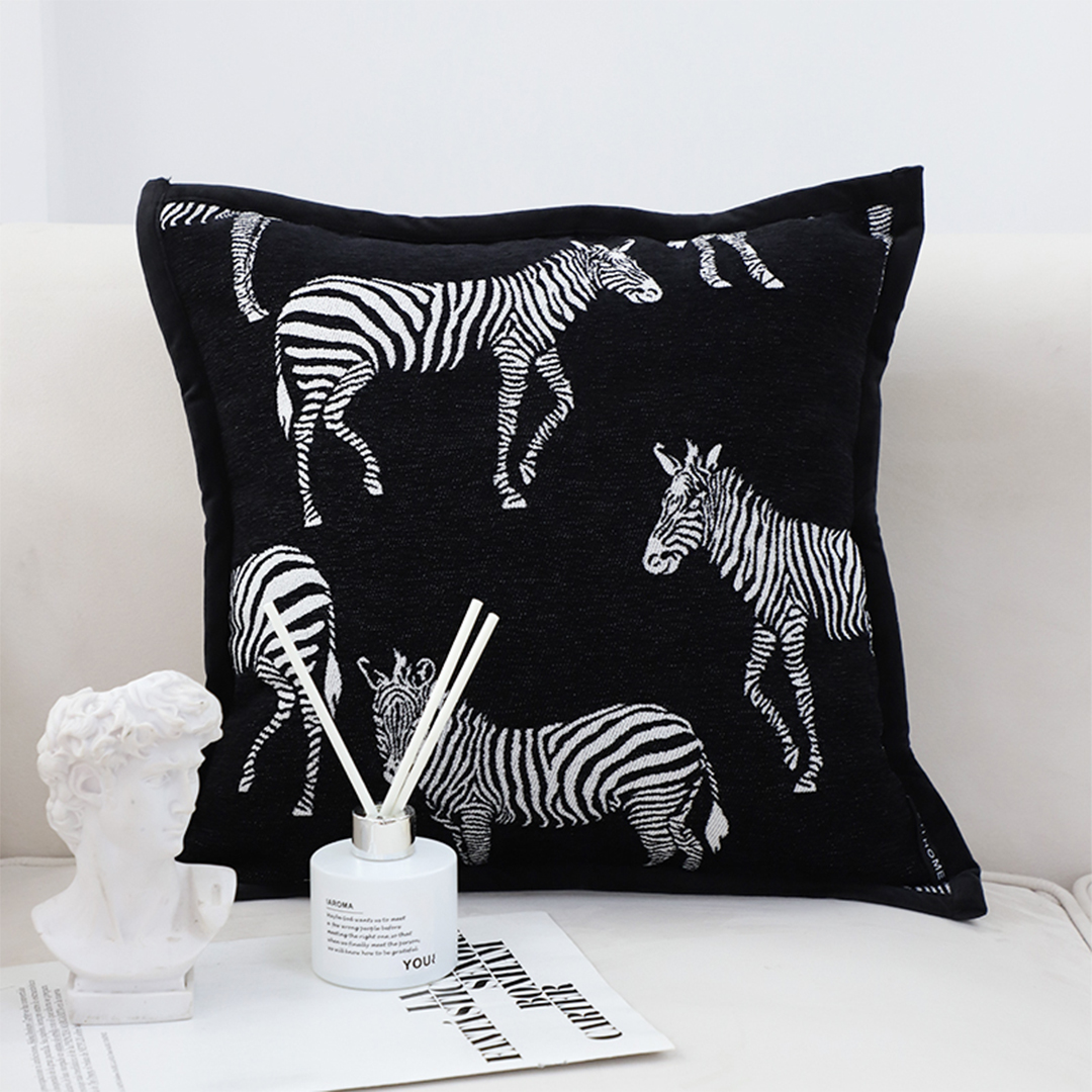 Soga 45Cm Black Light Luxury Zebra Cushion Decorative Square Pillow Living Room Home Decor, Furniture, Living Room Furniture, Occasional Chairs, , ,  - Nz Depot 2