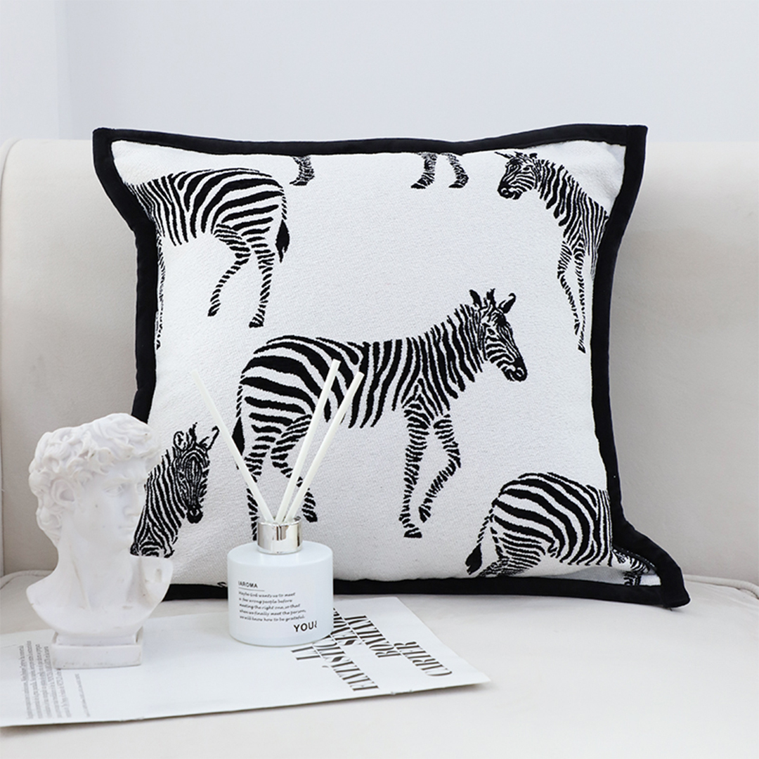 Soga 45Cm Black And White Light Luxury Zebra Cushion Decorative Square Pillow Living Room, Furniture, Living Room Furniture, Occasional Chairs, , ,  - Nz Depot 2