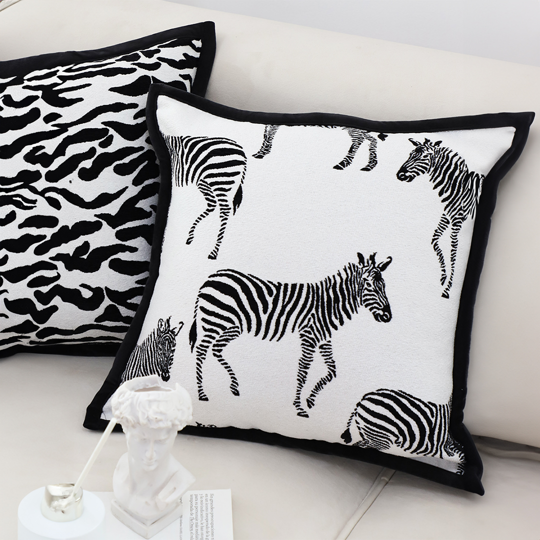 Soga 45Cm Black And White Light Luxury Zebra Cushion Decorative Square Pillow Living Room, Furniture, Living Room Furniture, Occasional Chairs, , ,  - Nz Depot 4