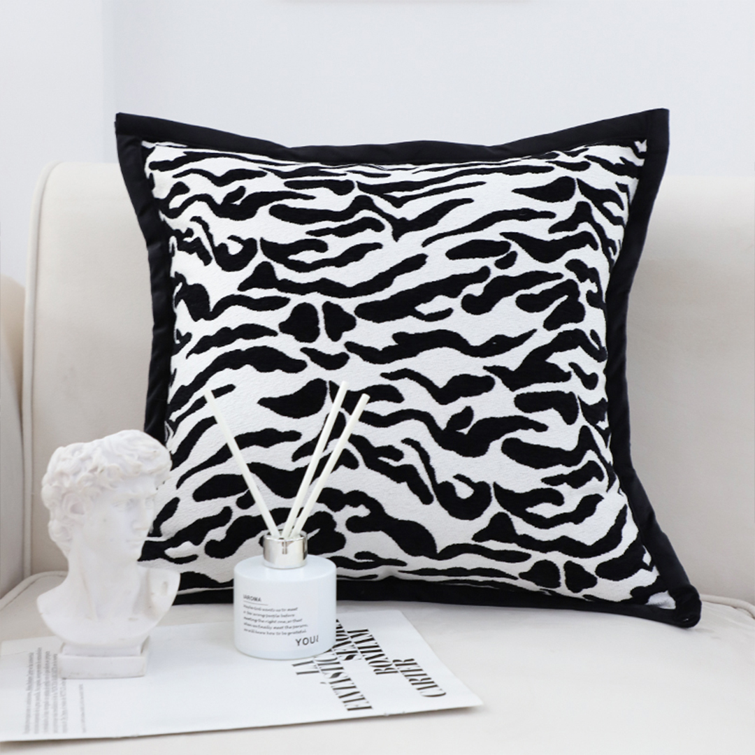 Soga 45Cm Black And White Luxury Cushion Light Mottled Texture Decorative Square Pillow Living Room, Furniture, Living Room Furniture, Occasional Chairs, , ,  - Nz Depot 2