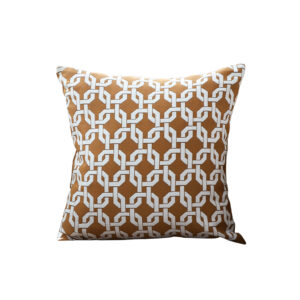 Soga 45Cm Brown Checkered Chain Jacquard Square Pillow Decorative Cushion For Living Room Frenchcushion286 Nz Depot - Nz Depot