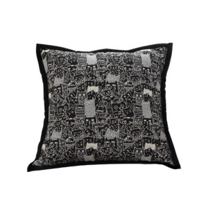 Soga 45Cm Throw Pillow Black Cat Paradise Wide Border Decorative Cushion For Living Room Frenchcushion293 Nz Depot - Nz Depot