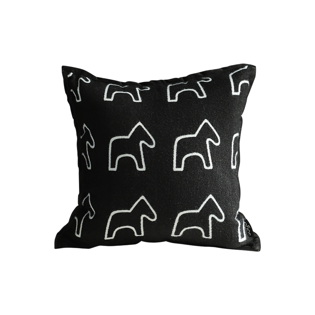 Soga 45Cm Throw Pillow Black Teddy Fleece Square Pony Design Decorative Cushion For Living Room, Furniture, Living Room Furniture, Occasional Chairs, , ,  - Nz Depot 1