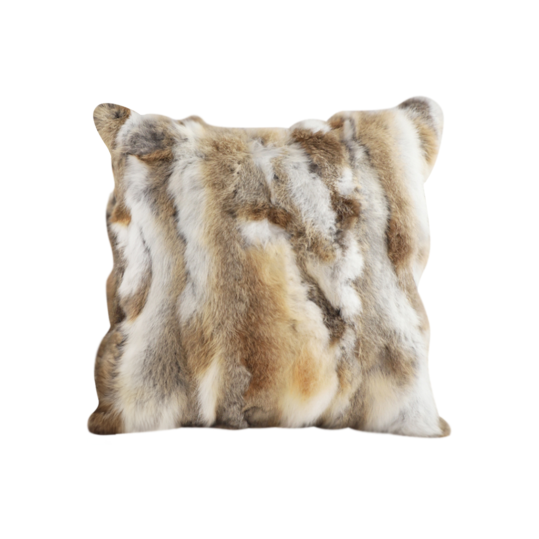 Soga 45Cm Throw Pillow Coffee Rabbit Fur Square Warm Cozy Decorative Cushion Home Decor, Furniture, Living Room Furniture, Occasional Chairs, , ,  - Nz Depot 1