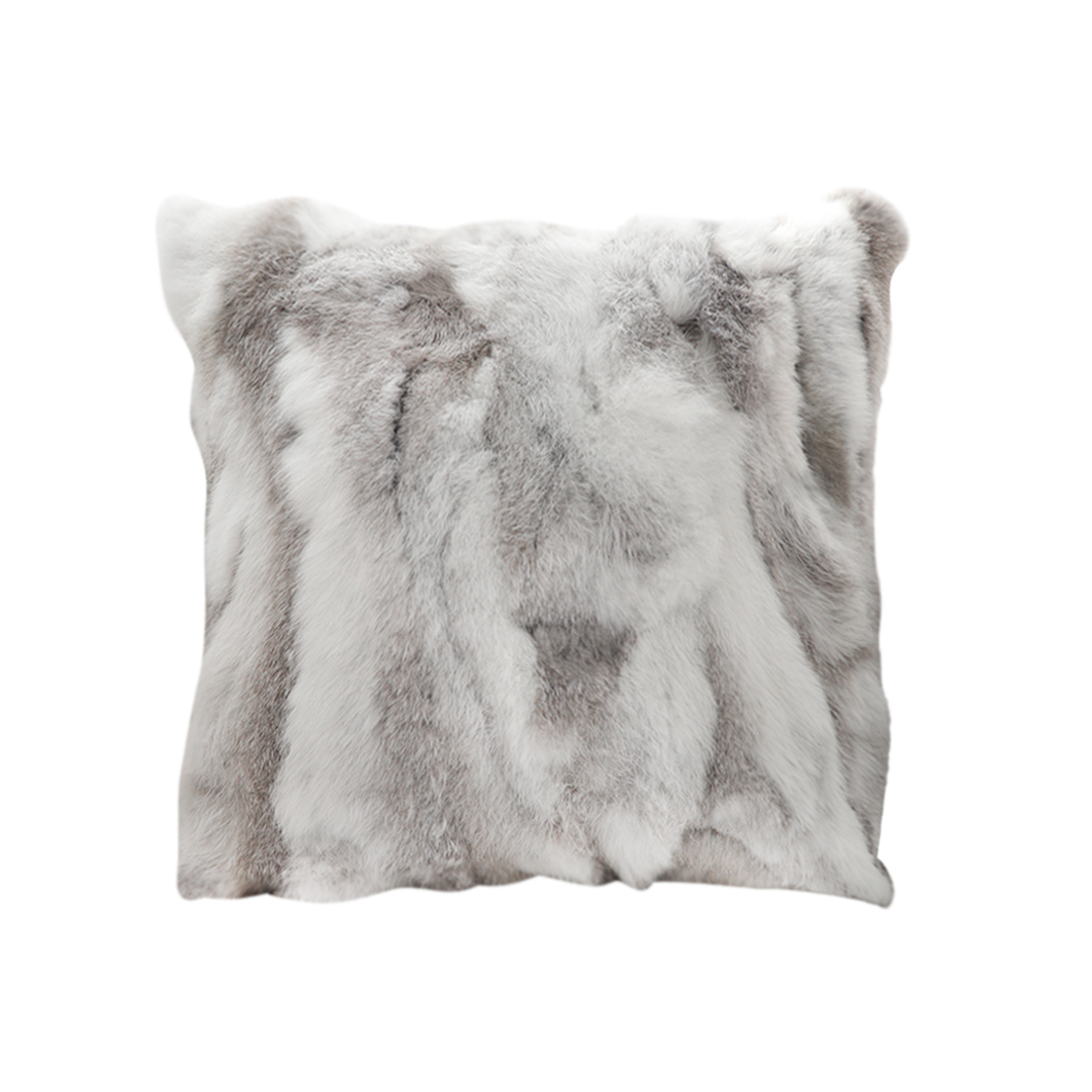 Soga 45Cm Throw Pillow Floral Gray Rabbit Fur Square Warm Cozy Decorative Cushion Home Decor, Furniture, Living Room Furniture, Occasional Chairs, , ,  - Nz Depot 1