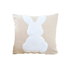 Soga 45Cm Throw Pillow Light Tan Square Cushion With Soft White Rabbit Design Decorative Home Decor Frenchcushion282 Nz Depot - Nz Depot