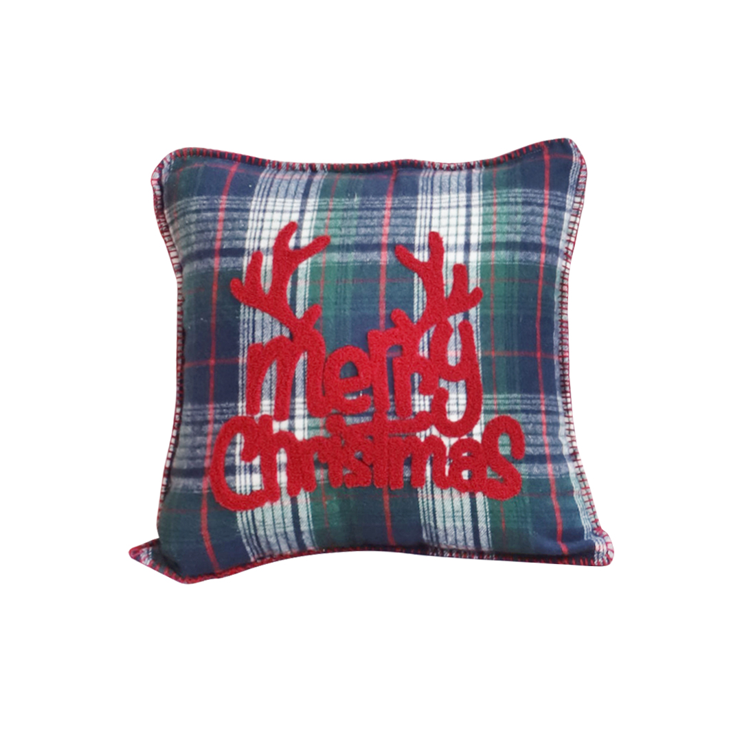 Soga 45Cm Throw Pillow Multicolor Christmas Plaid With Antler Design For Festive Holiday Square Cushion Home Decor, Furniture, Living Room Furniture, Occasional Chairs, , ,  - Nz Depot 1