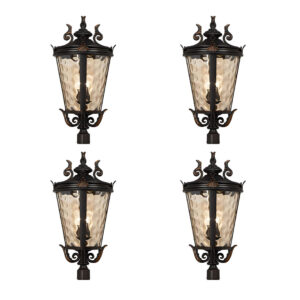 Vintage Lantern 4X 71.2cm Wall Lamp Modern Aluminum & Glass Wall Light Classic Outdoor Sconce Decorative Exterior Lighting, Home & Living, Lighting, Indoor Lights, Lamps, ,  - NZ DEPOT 1