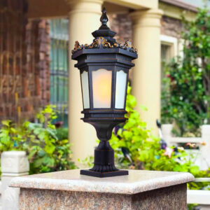 SOGA 4X 72cm Vintage Lamp Lantern Stand Elegant Aluminum & Glass Outdoor Light, Home & Living, Lighting, Indoor Lights, Lamps, ,  - NZ DEPOT 2