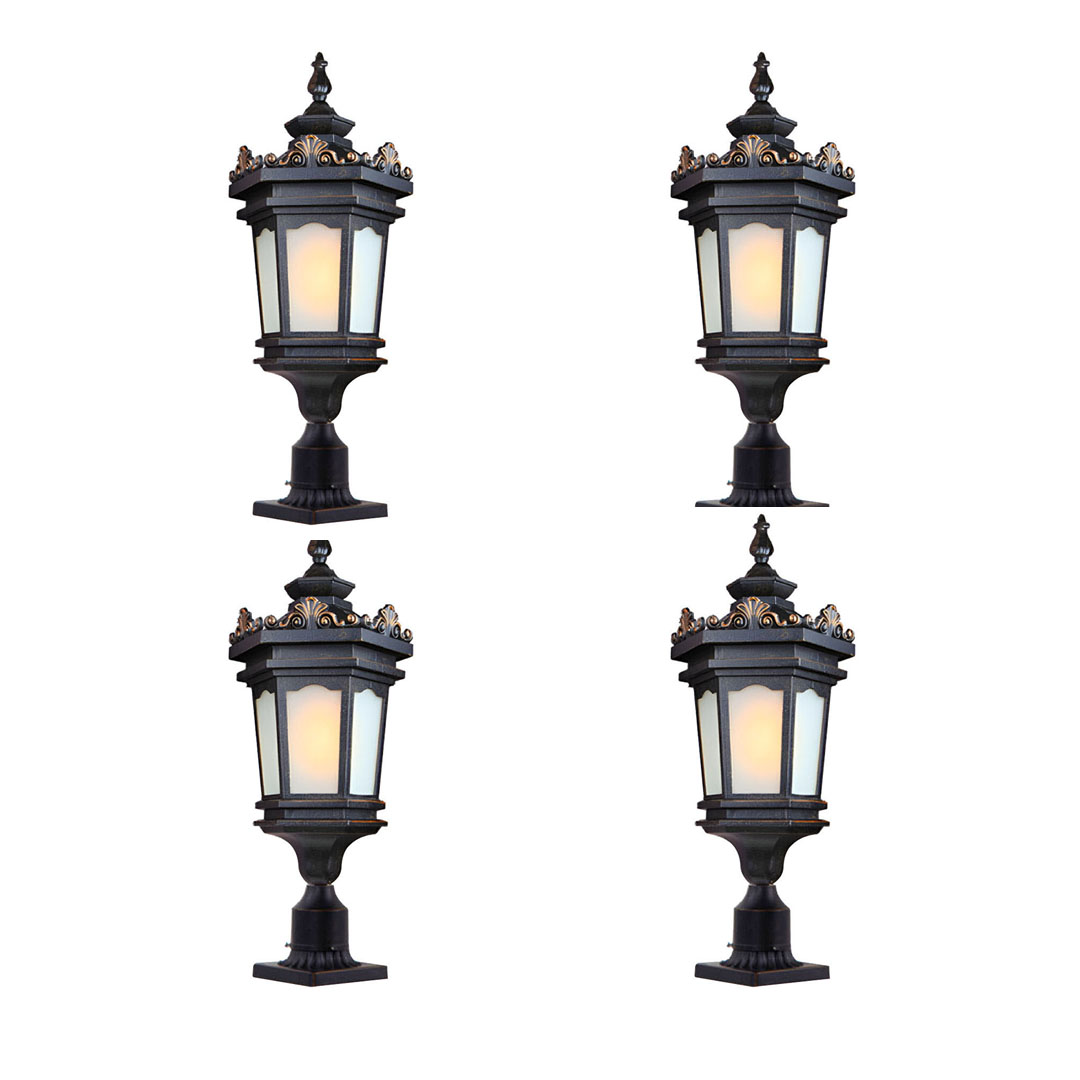 Soga 4X 72Cm Vintage Lamp Lantern Stand Elegant Aluminum &Amp; Glass Outdoor Light, Home &Amp; Living, Lighting, Indoor Lights, Lamps, ,  - Nz Depot 1